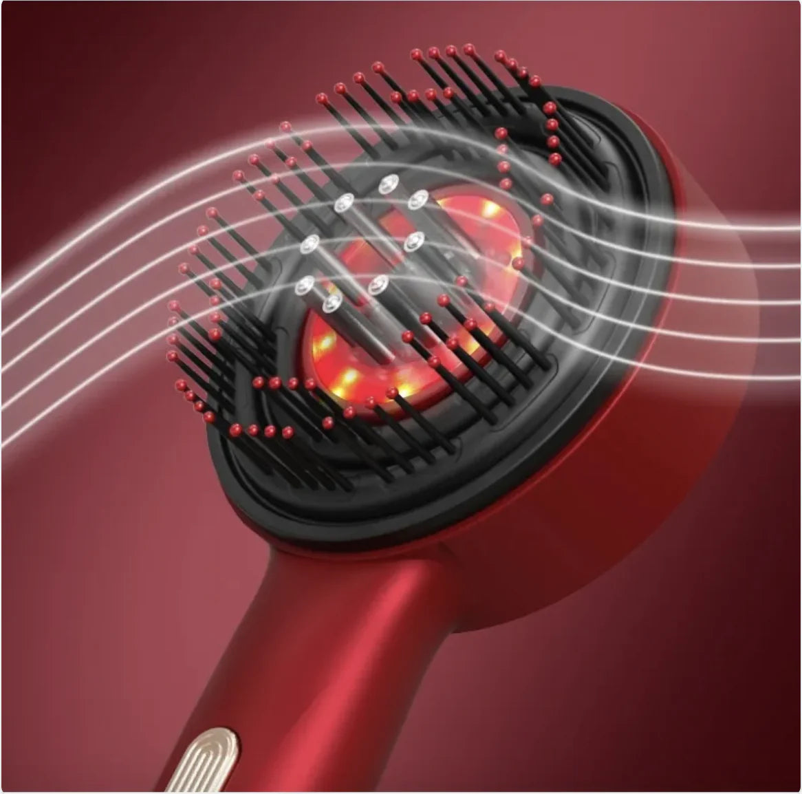 Electric Scalp Massage Comb – Red Light Therapy, Anti-Slip, Multi-Functional Hair Care Tool - JDrop.Shop