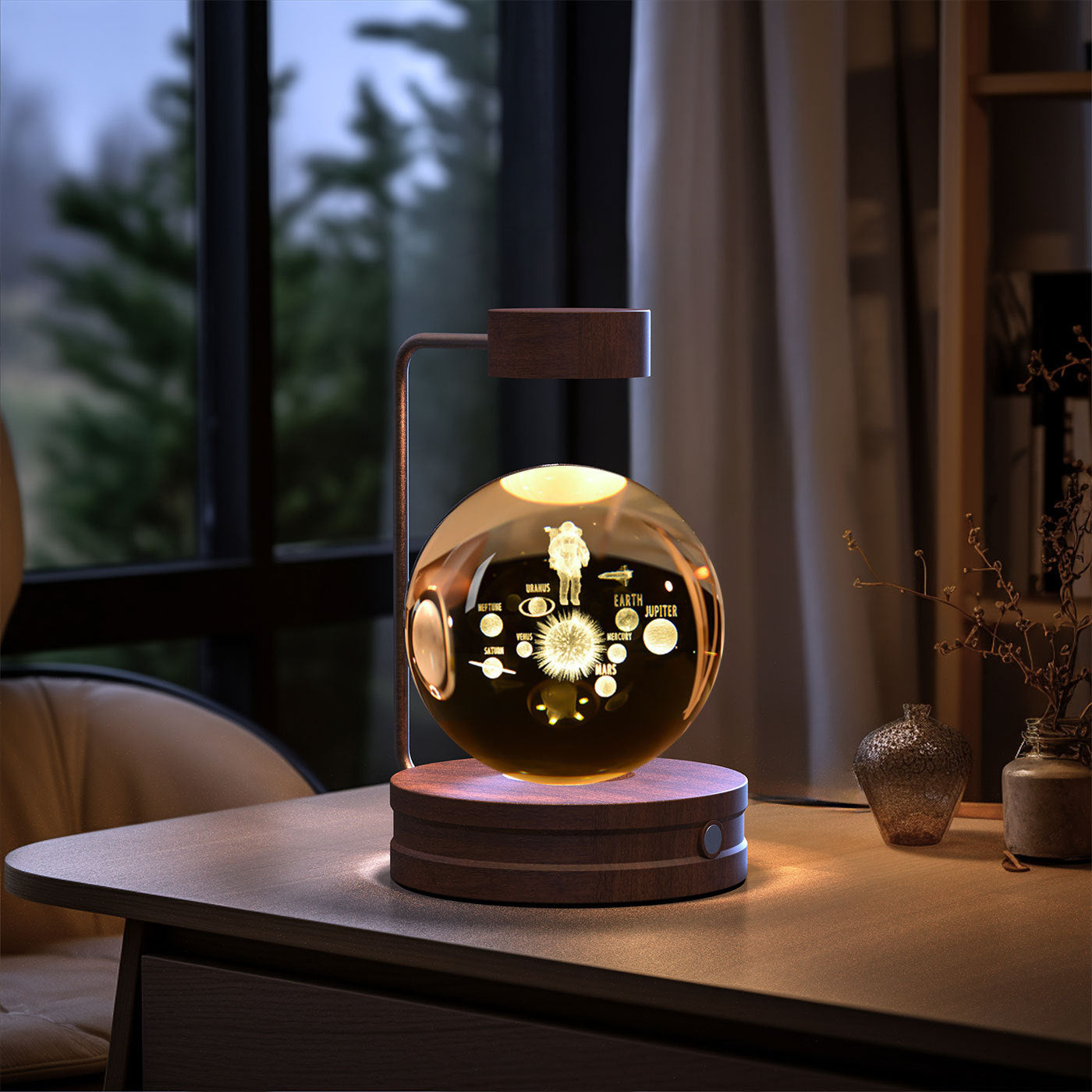 Crystal Ball Indoor Night Light USB Power