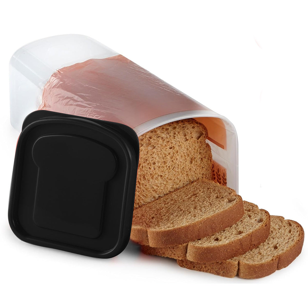 Rectangular Bread Box With Handle Translucent Cake Container Packaging Box Storage Case For Dry Foods Loaf Cake Keeper