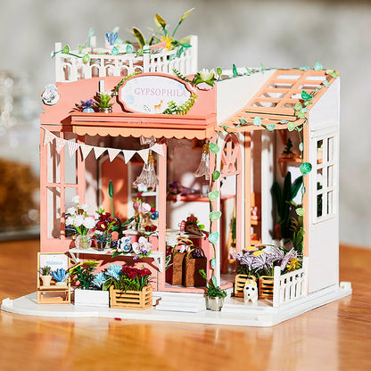 Full Bloom Flower House Handmade Small House Model