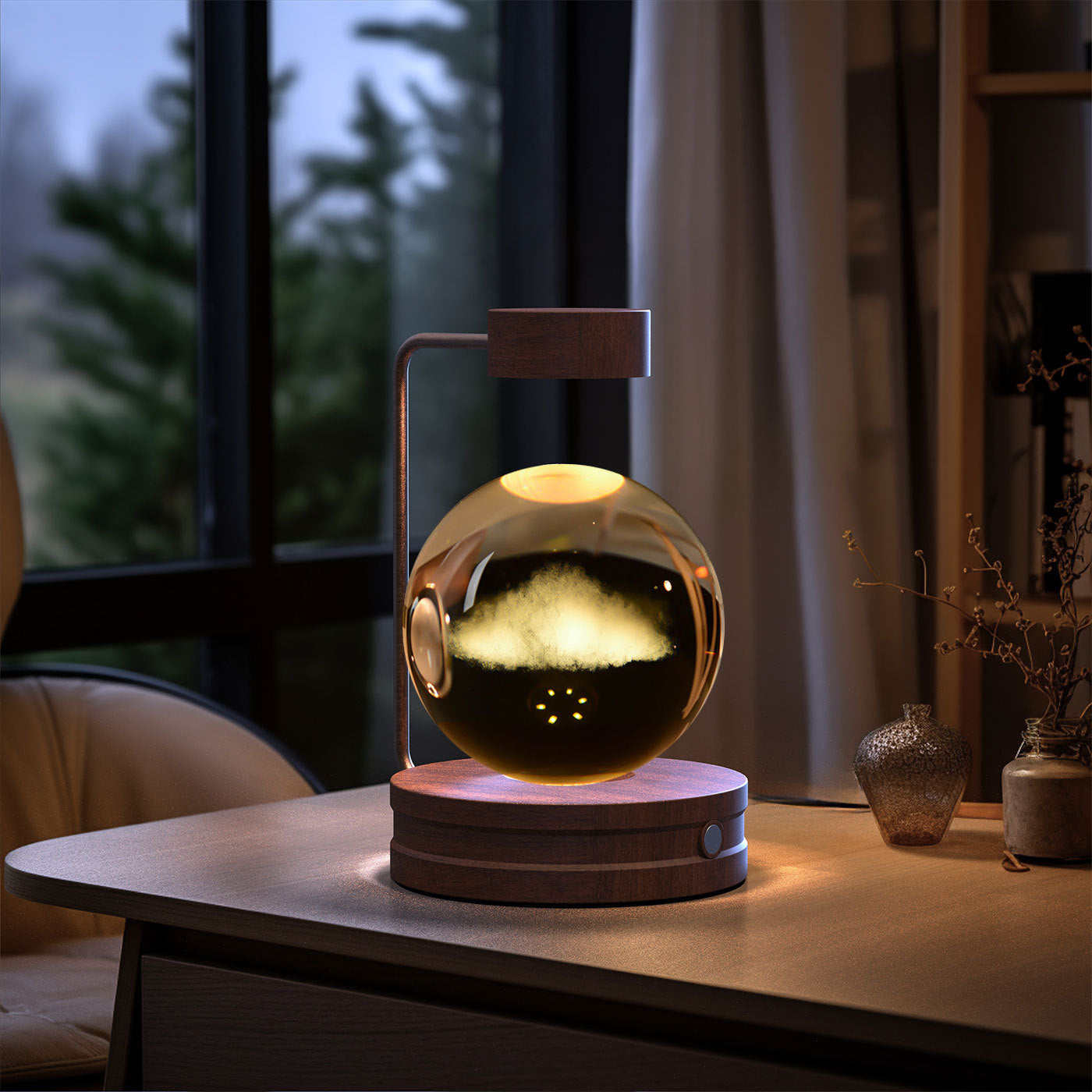 Crystal Ball Indoor Night Light USB Power