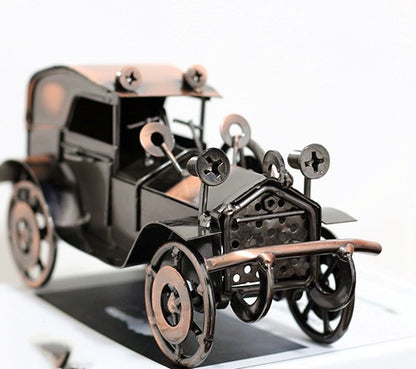 Handmade Retro Wrought Iron Vintage Car Model Crafts Ornaments