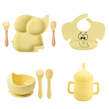 Children's Elephant Silicone Tableware Set