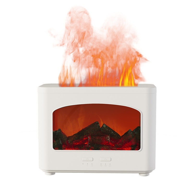 Desktop 3D Fireplace Simulation Flame Aroma Diffuser Air Humidifier