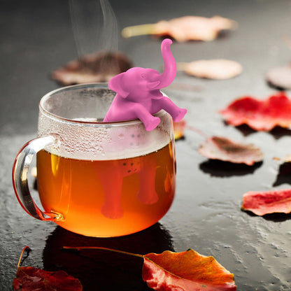 Elephant Silica Gel Tea Strainer