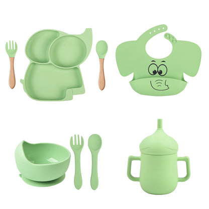 Children's Elephant Silicone Tableware Set