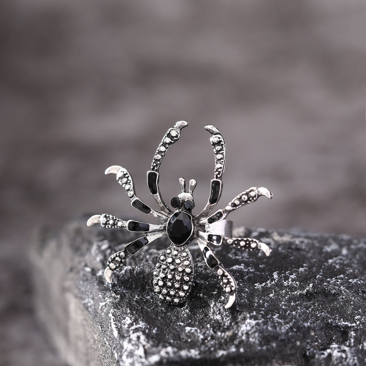 Halloween Spider Rhinestone Ring