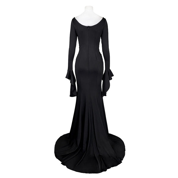 Adam's Family Morticia Black Dress  Halloween Costume