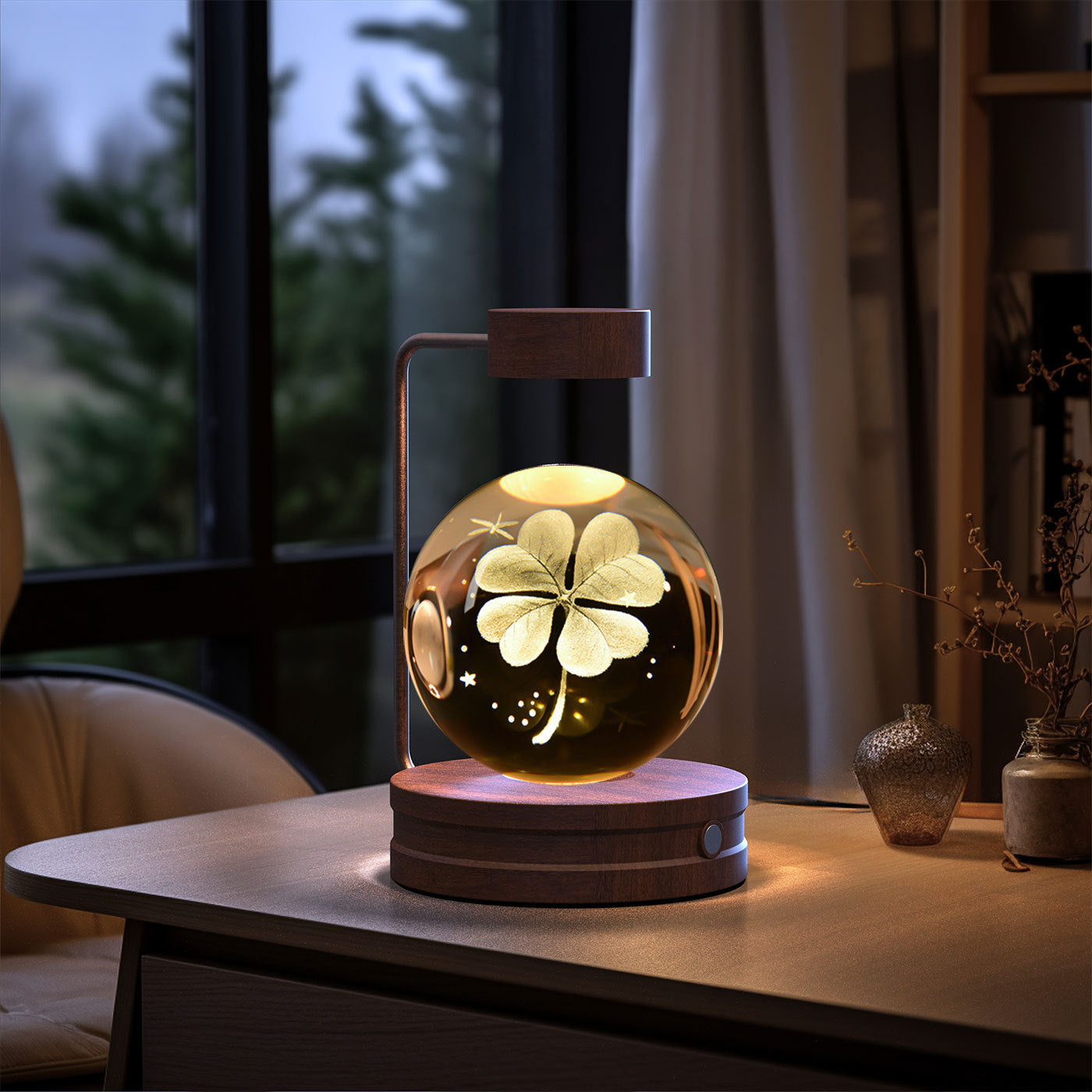 Crystal Ball Indoor Night Light USB Power