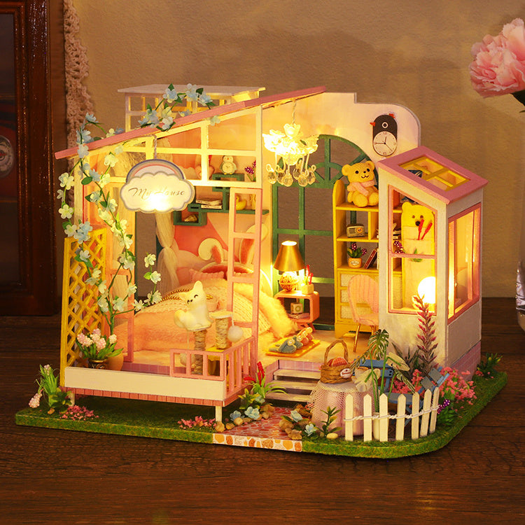 Diy Cottage Flower Dream Handmade Model Attic Assembly