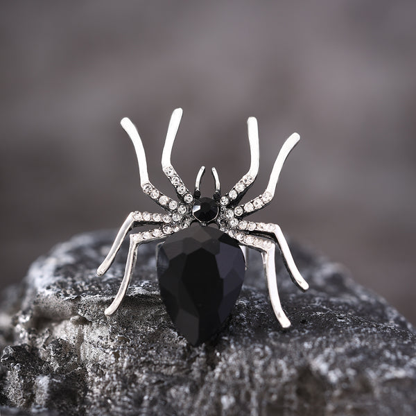 Halloween Spider Rhinestone Ring