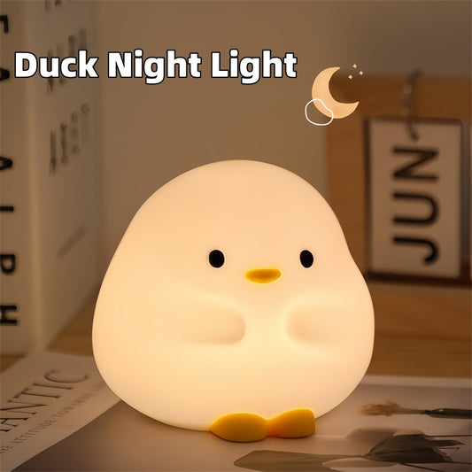 Cute Silicone Duck LED Night Lamp USB Rechargeable