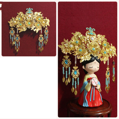 Antique Handmade Doll Toy Ornaments Fringed Hair Accessories