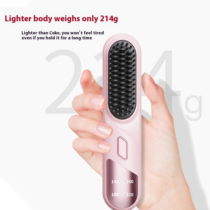 Wet Dry Hair Straightener Cordless Hair Straightener Brush With Fast Heating Negative Ions