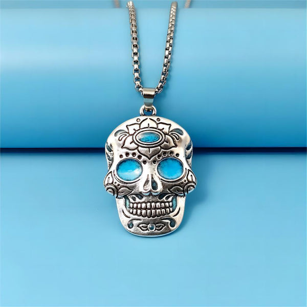 Day of the Dead Luminous Skull Necklace