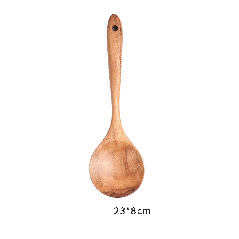 Japanese Style Wooden Nonstick Soup Spoon Spatula