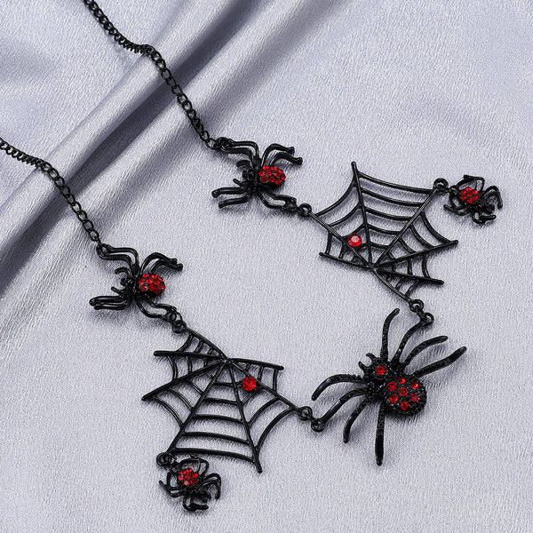 Halloween Spider & Web Necklace