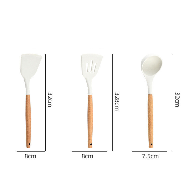 Silicone Kitchen Spatula Spoon Cooking Cookware Set