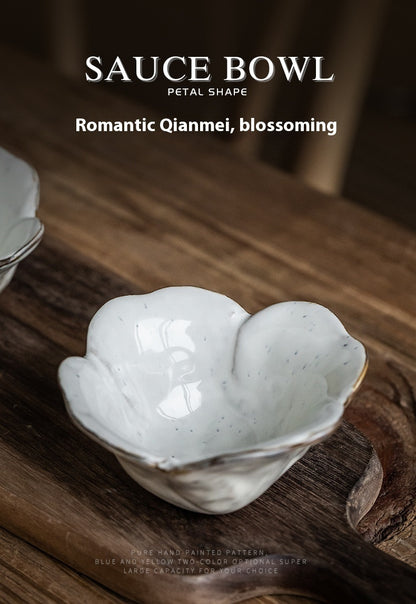 Petals Seasoning Dish Household Ceramic Dish