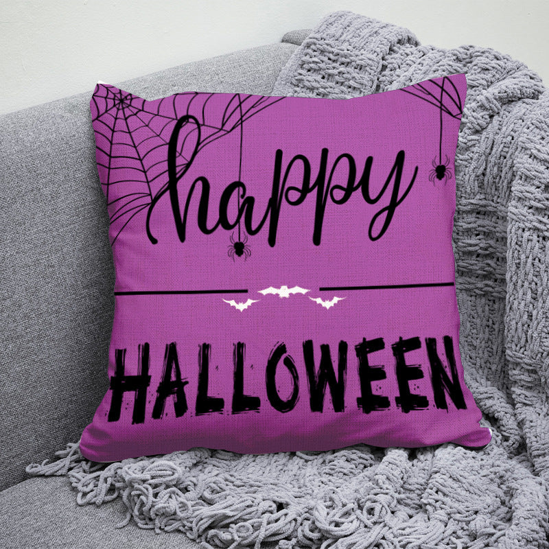 Halloween Linen Printed Pillowcase Household