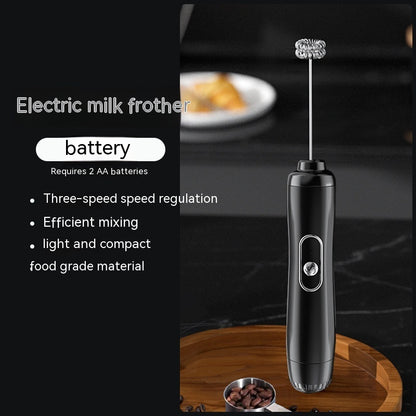 Milk Frother Egg Beater Coffee Frother Household Electric Milk Stirring Battery Handheld Blender