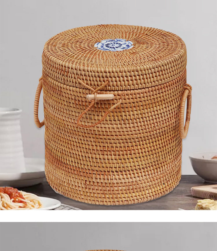 Vietnam Handmade Rattan Weave Tea Cans