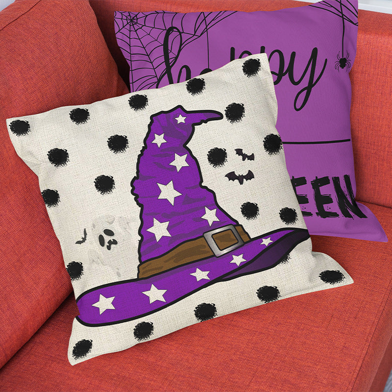 Halloween Linen Printed Pillowcase Household