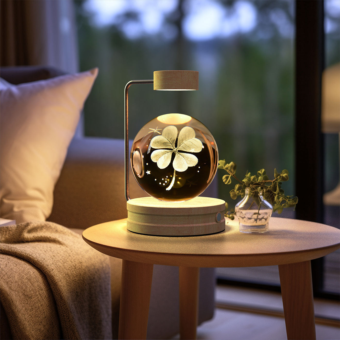 Crystal Ball Indoor Night Light USB Power