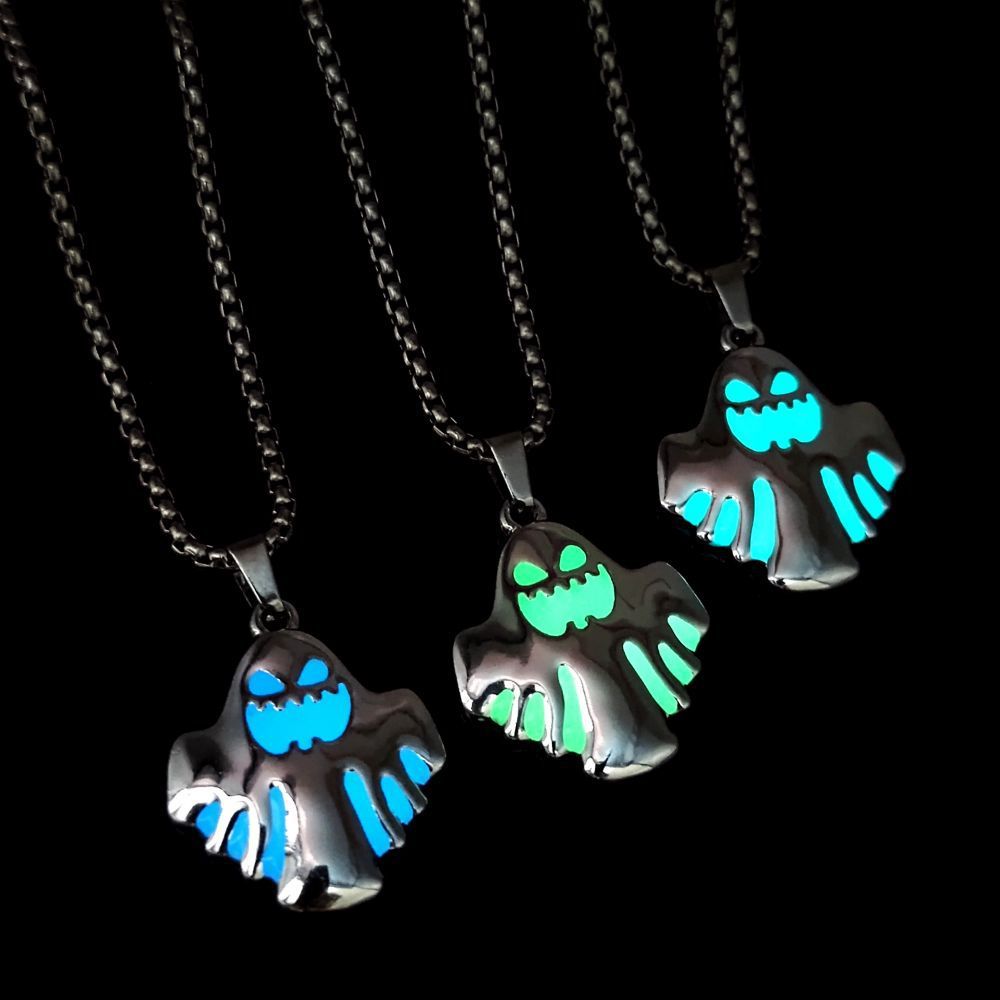 Luminous Ghost Pendant Halloween Necklace