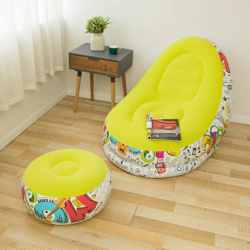 Thicker Inflatable Sofa Lazy Sofa Band Footstool