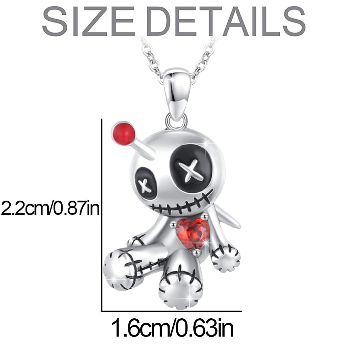 Enchanted Halloween Voodoo Charm Necklace – 50CM Electroplated Alloy Chain