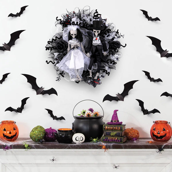 Halloween Skull Bride & Groom Garland