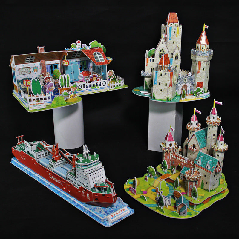 DIY3D Three-dimensional Puzzle Castle Ship Handmade Assembled