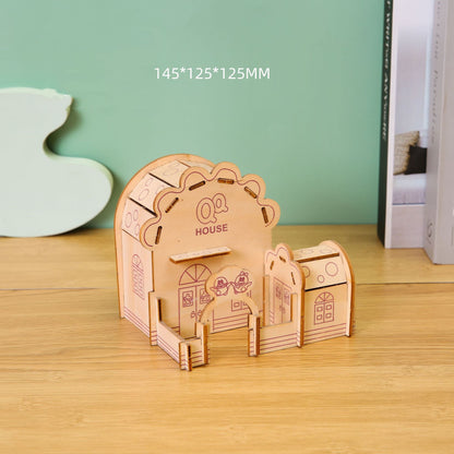 3D Three-dimensional Puzzle Plywood Handmade DIY Assembly Model