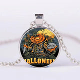 Halloween Pumpkin Ghost Bat Necklace