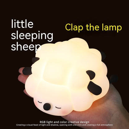 Cute Silicone Sleeping Sheep Rabbit and Panda LED Night Lights Rechargeable Timing Dimming