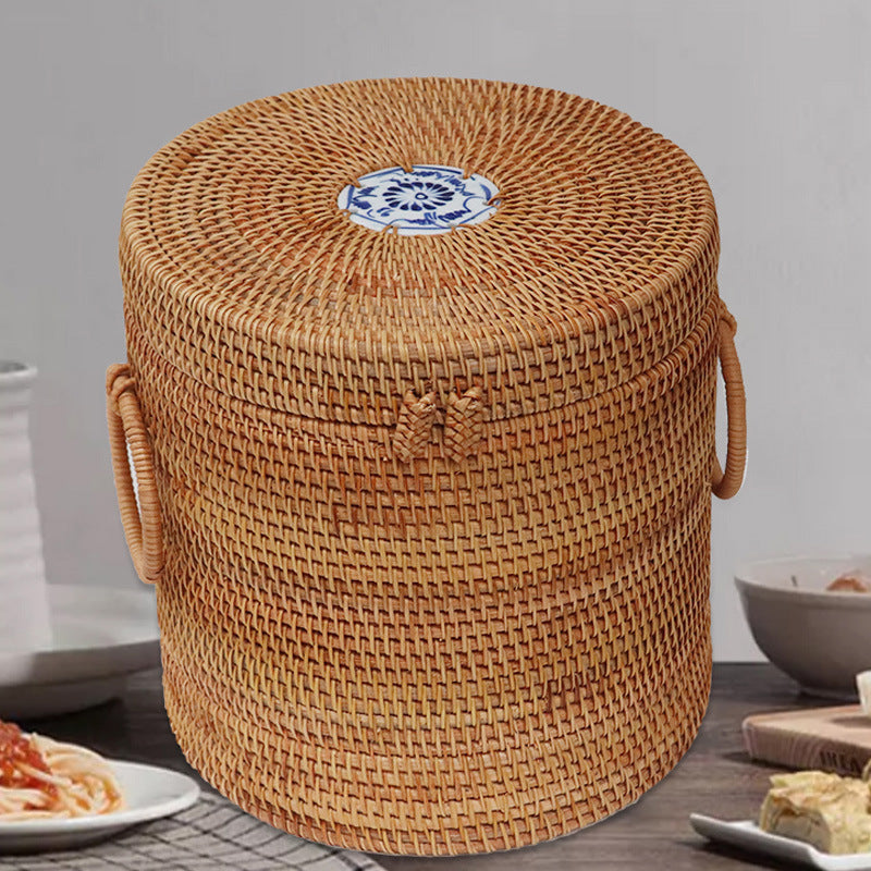 Vietnam Handmade Rattan Weave Tea Cans