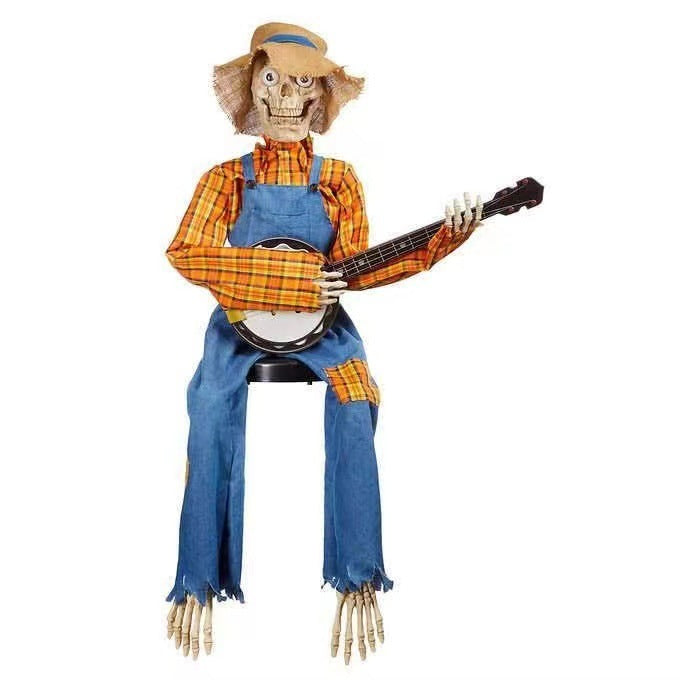 Halloween Banjo Skeleton Decoration