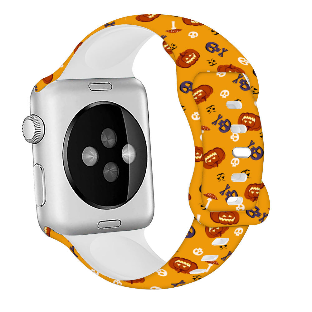 Halloween Printed Silicone Watch Strap