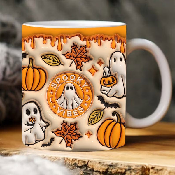 Halloween Pumpkin Ceramic Coffee Mug