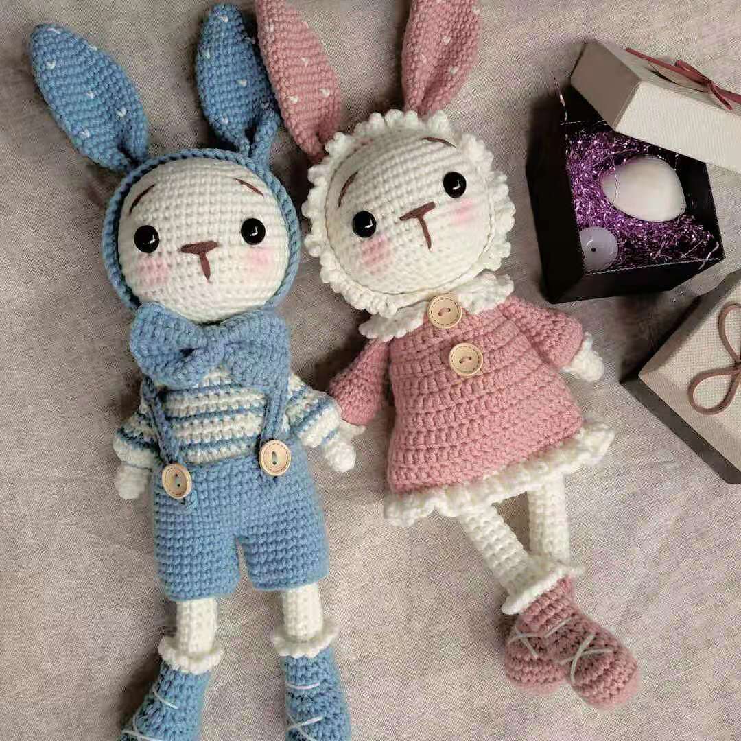 Handmade Fairy Rabbit Doll Wool Doll Material Bag