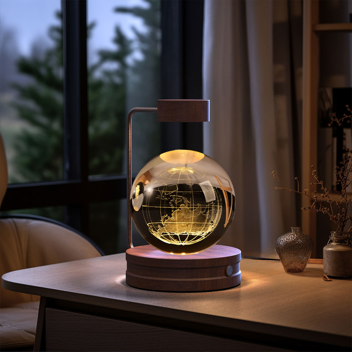 Crystal Ball Indoor Night Light USB Power