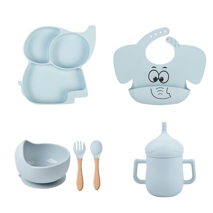 Children's Elephant Silicone Tableware Set