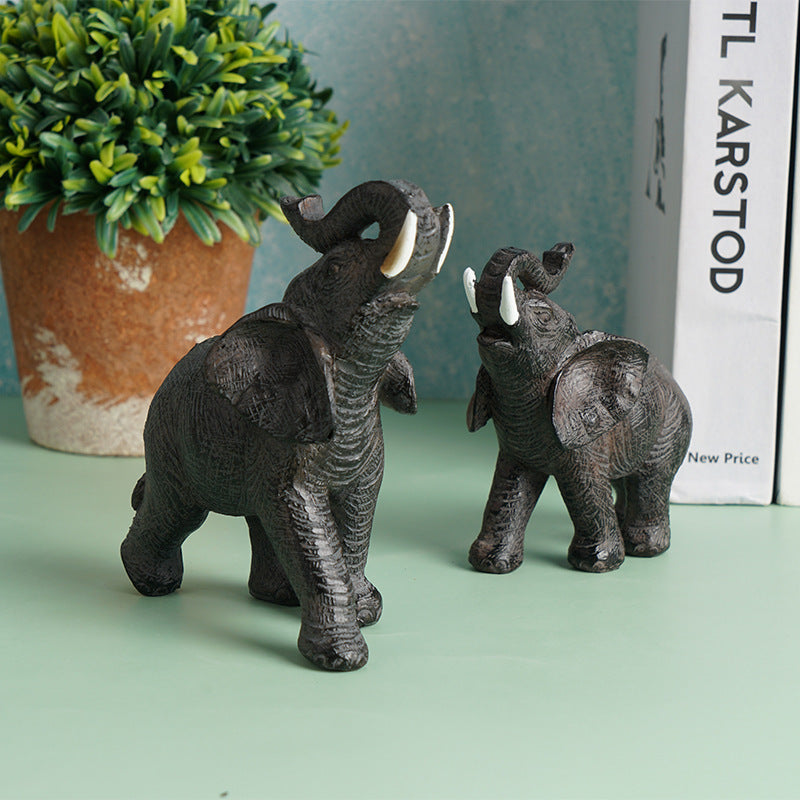 Creative Animal Elephant Sculpture Resin Crafts Ornaments