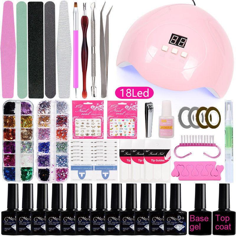 Nail Tool Set For Beginners Home Nail Lamp Nail Polish Polisher