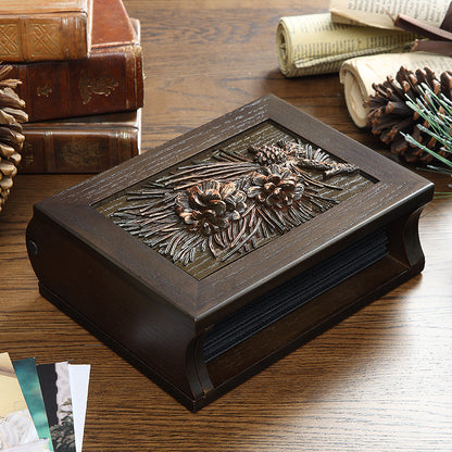 Pine Cone Wood Creative Handmade Photo Album