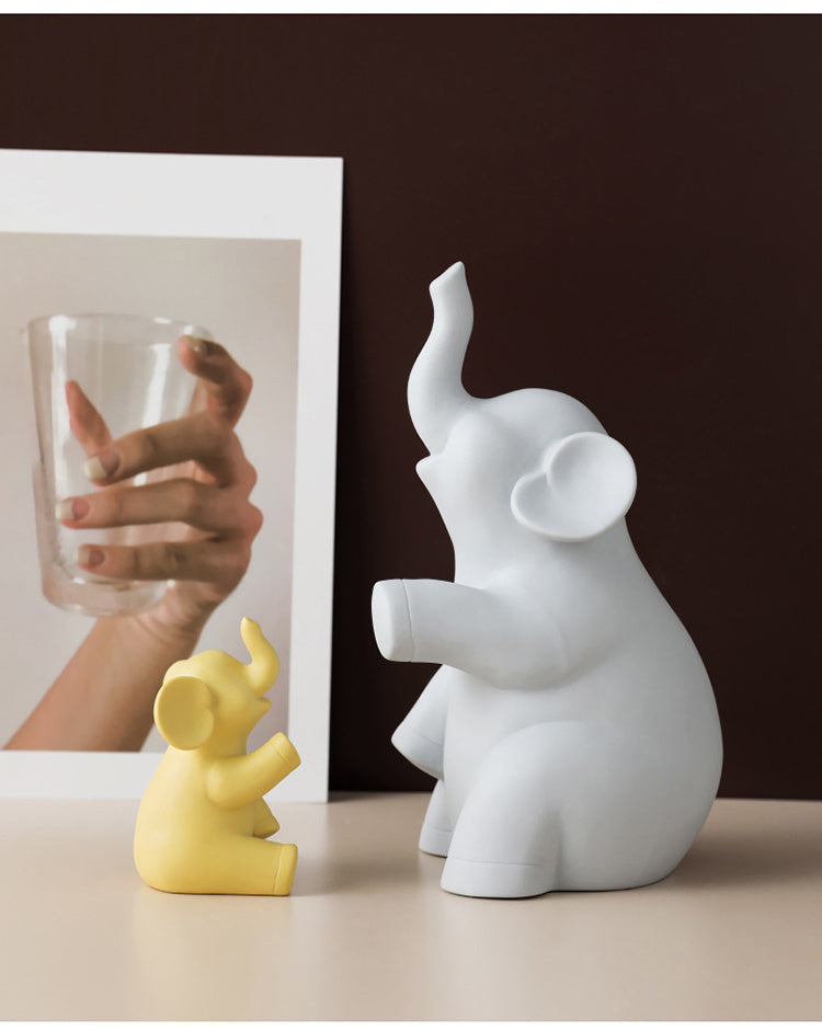 Cute Nordic Ceramic Elephant Ornaments