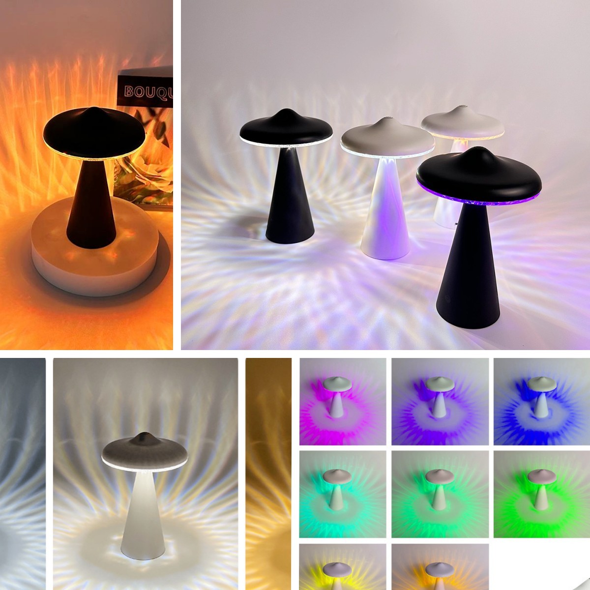 New UFO Atmosphere Night Light Decoration Creative USB Charger Led Lights