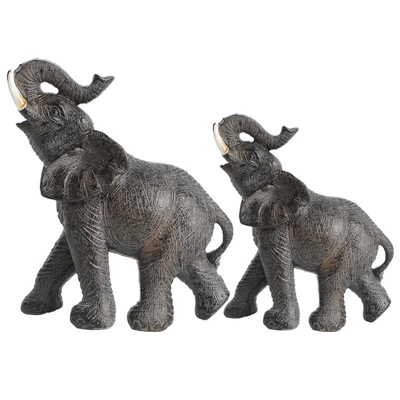 Creative Animal Elephant Sculpture Resin Crafts Ornaments