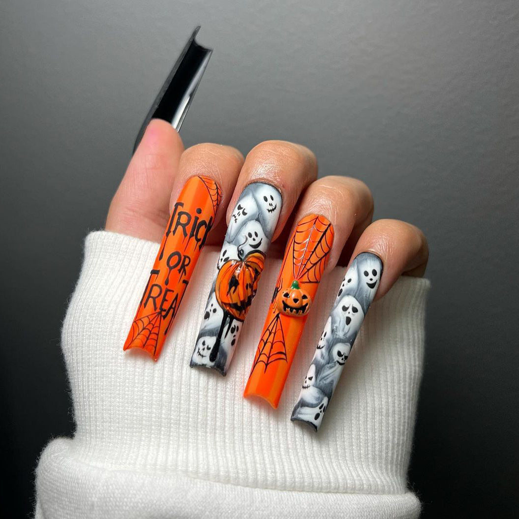 Fashion Halloween Pumpkin Nail Patch - JDrop.Shop